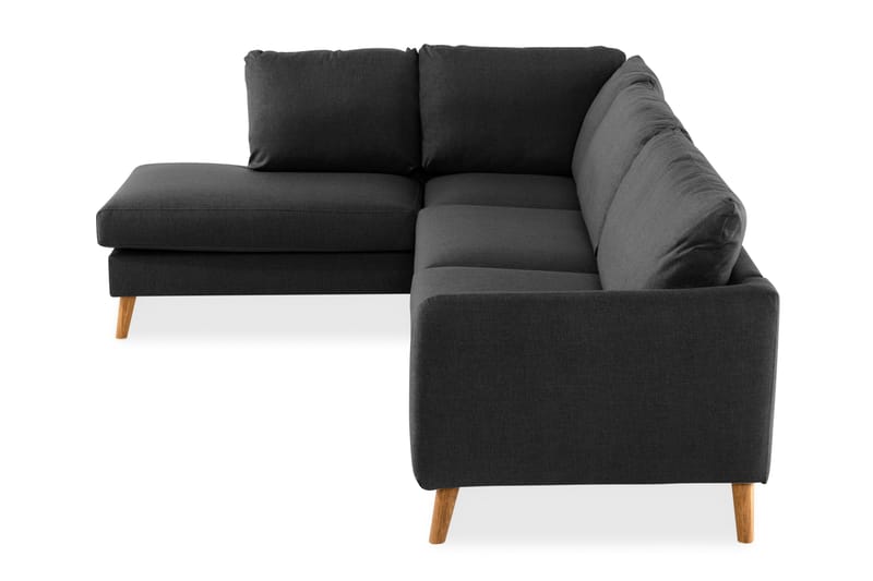 Trend 4-sits Vänstervänd L-formad Schäslongsoffa i Tyg - Svart - Products - Möbler - Soffa - Divansoffa & schäslongsoffa - 4 sits soffa med divan