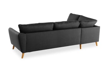 Trend 4-sits Vänstervänd L-formad Schäslongsoffa i Tyg - Svart - Products - Möbler - Soffa - Divansoffa & schäslongsoffa - 4 sits soffa med divan