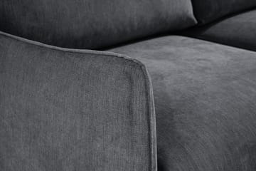 Trend Lyx 3-sits Divansoffa Höger - Mörkgrå/Svart - Products - Möbler - Soffa - Divansoffa & schäslongsoffa - 4 sits soffa med divan