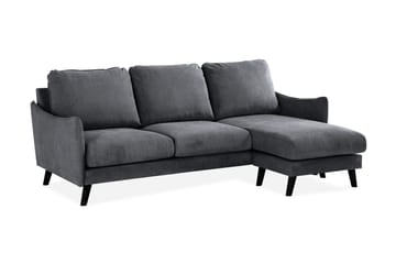 Trend Lyx 3-sits Divansoffa Höger - Mörkgrå/Svart - Products - Möbler - Soffa - Divansoffa & schäslongsoffa - 4 sits soffa med divan