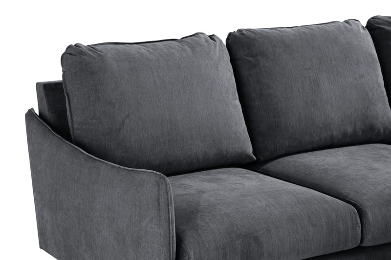 Trend Lyx 3-sits Divansoffa Vänster - Mörkgrå/Ek - Products - Möbler - Soffa - Divansoffa & schäslongsoffa - 4 sits soffa med divan