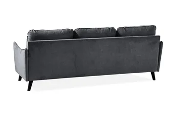Trend Lyx 3-sits Divansoffa Vänster - Mörkgrå/Svart - Products - Möbler - Soffa - Divansoffa & schäslongsoffa - 4 sits soffa med divan
