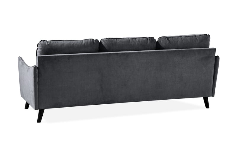 Trend Lyx 3-sits Divansoffa Vänster - Mörkgrå/Svart - Products - Möbler - Soffa - Divansoffa & schäslongsoffa - 4 sits soffa med divan