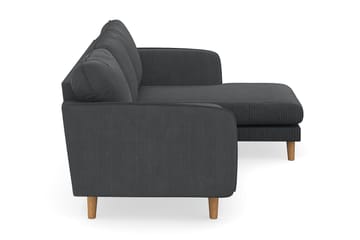 Trend Lyx 3-sits Högervänd L-formad Divansoffa i Manchester - Mörkgrå - Products - Möbler - Soffa - Divansoffa & schäslongsoffa - 4 sits soffa med divan