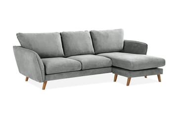 Trend Lyx 3-sits Högervänd L-formad Divansoffa i Tyg - Grå - Products - Möbler - Soffa - Divansoffa & schäslongsoffa - 4 sits soffa med divan
