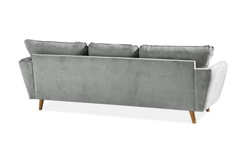 Trend Lyx 3-sits Högervänd L-formad Divansoffa i Tyg - Grå - Products - Möbler - Soffa - Divansoffa & schäslongsoffa - 4 sits soffa med divan