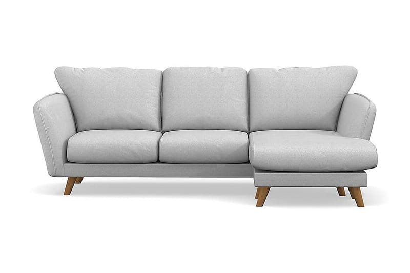 Trend Lyx 3-sits Högervänd L-formad Divansoffa i Tyg - Ljusgrå - Products - Möbler - Soffa - Divansoffa & schäslongsoffa - 4 sits soffa med divan
