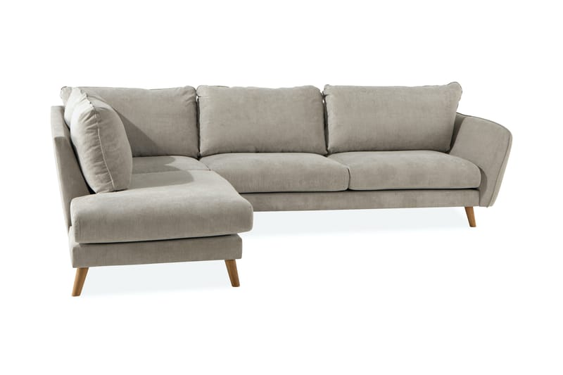 Trend Lyx 3-sits Vänstervänd L-formad Divansoffa i Tyg - Beige - Products - Möbler - Soffa - Divansoffa & schäslongsoffa - 4 sits soffa med divan