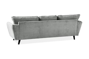 Trend Lyx 3-sits Vänstervänd L-formad Divansoffa i Tyg - Grå - Products - Möbler - Soffa - Divansoffa & schäslongsoffa - 4 sits soffa med divan