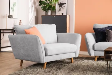Trend Lyx 3-sits Vänstervänd L-formad Divansoffa i Tyg - Ljusgrå - Products - Möbler - Soffa - Divansoffa & schäslongsoffa - 4 sits soffa med divan