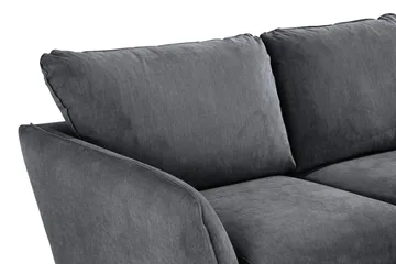 Trend Lyx 3-sits Vänstervänd L-formad Divansoffa i Tyg - Mörkgrå - Products - Möbler - Soffa - Divansoffa & schäslongsoffa - 4 sits soffa med divan
