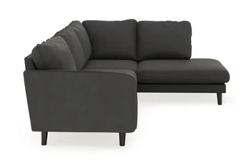 Trend Lyx 4-sits Högervänd L-formad Schäslongsoffa i Manchester - Mörkgrå - Products - Möbler - Soffa - Divansoffa & schäslongsoffa - 4 sits soffa med divan