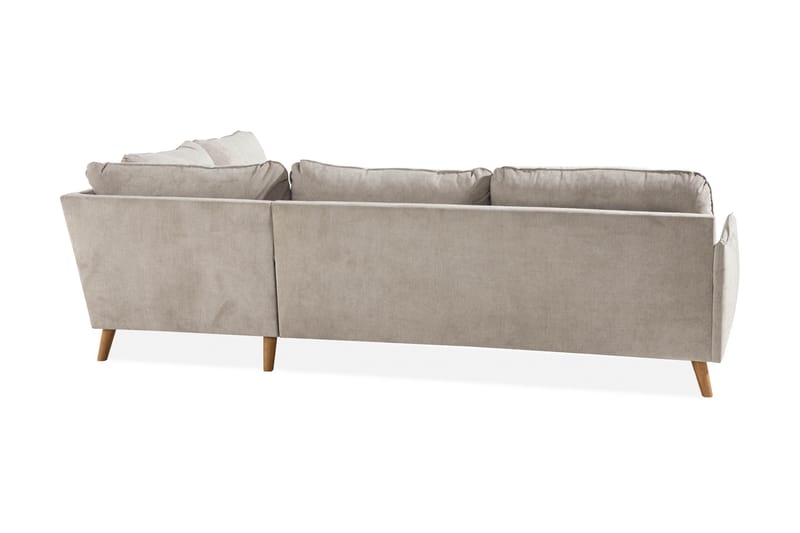 Trend Lyx 4-sits Högervänd L-formad Schäslongsoffa i Tyg - Beige - Products - Möbler - Soffa - Divansoffa & schäslongsoffa - 4 sits soffa med divan