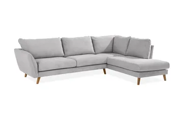 Trend Lyx 4-sits Högervänd L-formad Schäslongsoffa i Tyg - Ljusgrå - Products - Möbler - Soffa - Divansoffa & schäslongsoffa - 4 sits soffa med divan
