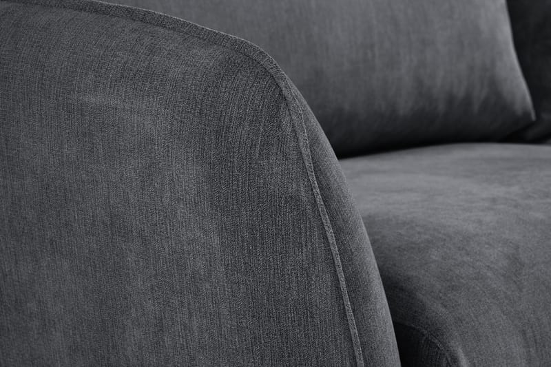 Trend Lyx 4-sits Högervänd L-formad Schäslongsoffa i Tyg - Mörkgrå - Products - Möbler - Soffa - Divansoffa & schäslongsoffa - 4 sits soffa med divan