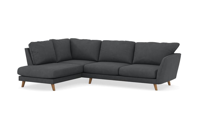 Trend Lyx 4-sits Vänstervänd L-formad Schäslongsoffa i Manchester - Mörkgrå - Products - Möbler - Soffa - Divansoffa & schäslongsoffa - 4 sits soffa med divan