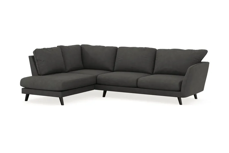 Trend Lyx 4-sits Vänstervänd L-formad Schäslongsoffa i Manchester - Mörkgrå - Products - Möbler - Soffa - Divansoffa & schäslongsoffa - 4 sits soffa med divan