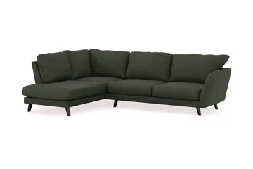 Trend Lyx 4-sits Vänstervänd L-formad Schäslongsoffa i Manchester - Mörkgrön - Products - Möbler - Soffa - Divansoffa & schäslongsoffa - 4 sits soffa med divan