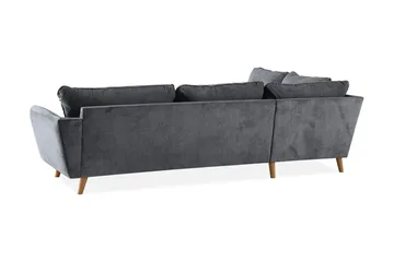 Trend Lyx 4-sits Vänstervänd L-formad Schäslongsoffa i Tyg - Mörkgrå - Products - Möbler - Soffa - Divansoffa & schäslongsoffa - 4 sits soffa med divan