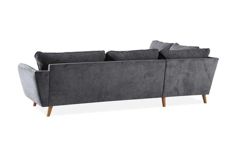 Trend Lyx 4-sits Vänstervänd L-formad Schäslongsoffa i Tyg - Mörkgrå - Products - Möbler - Soffa - Divansoffa & schäslongsoffa - 4 sits soffa med divan