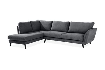 Trend Lyx 4-sits Vänstervänd L-formad Schäslongsoffa i Tyg - Mörkgrå - Products - Möbler - Soffa - Divansoffa & schäslongsoffa - 4 sits soffa med divan