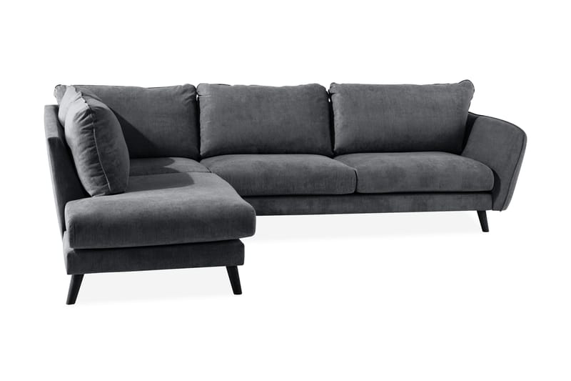 Trend Lyx 4-sits Vänstervänd L-formad Schäslongsoffa i Tyg - Mörkgrå - Products - Möbler - Soffa - Divansoffa & schäslongsoffa - 4 sits soffa med divan
