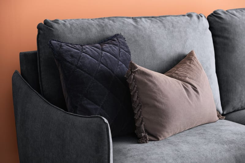 Trend Lyx 4-sits Vänstervänd L-formad Schäslongsoffa i Tyg - Mörkgrå - Products - Möbler - Soffa - Divansoffa & schäslongsoffa - 4 sits soffa med divan