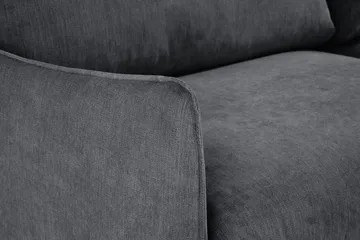Trend Lyx Schäslongsoffa Höger - Mörkgrå/Svart - Products - Möbler - Soffa - Divansoffa & schäslongsoffa - 4 sits soffa med divan