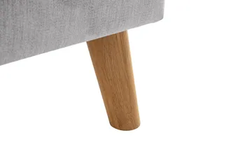 Trend Lyx Schäslongsoffa Vänster - Ljusgrå/Ek - Products - Möbler - Soffa - Divansoffa & schäslongsoffa - 4 sits soffa med divan