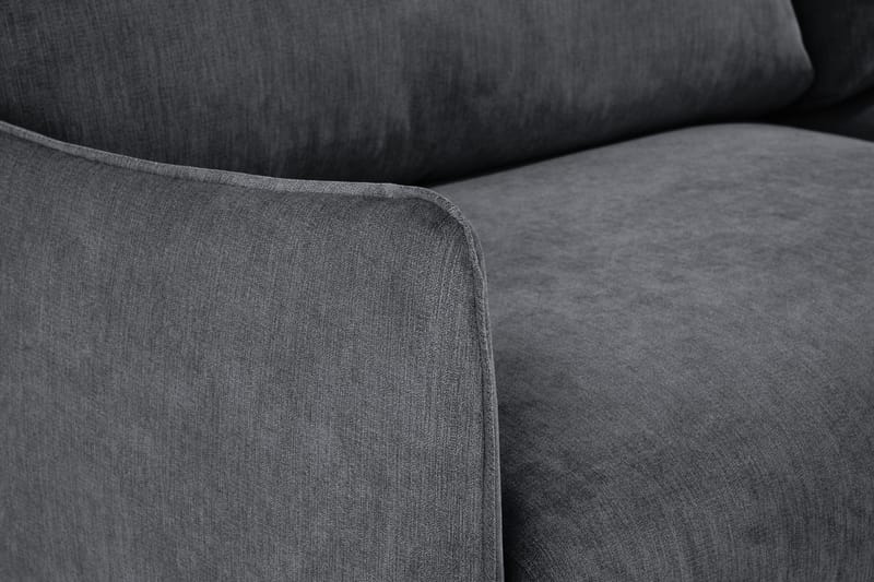 Trend Lyx Schäslongsoffa Vänster - Mörkgrå/Ek - Products - Möbler - Soffa - Divansoffa & schäslongsoffa - 4 sits soffa med divan