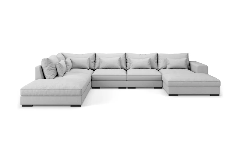 Dubai U-modulsoffa med Divan Höger Extra Djup - Ljusgrå - Products - Möbler - Soffa - U-soffa