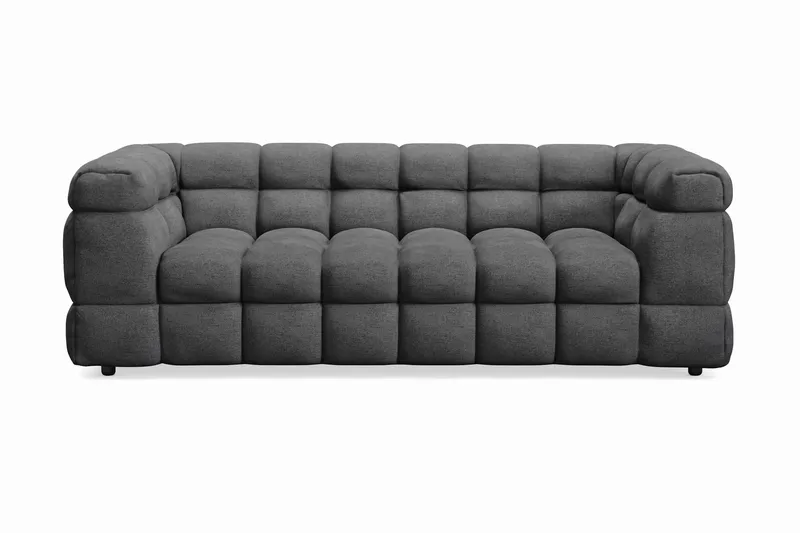 Elise Bubblig Soffgrupp 3-sits Soffa + Fåtölj - Mörkgrå - Products - Möbler - Soffa - Soffgrupp
