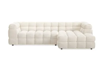 Elise Bubblig Soffgrupp 4-sits Divansoffa Höger + Fåtölj - Beige - Products - Möbler - Soffa - Soffgrupp
