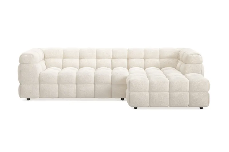 Elise Bubblig Soffgrupp 4-sits Divansoffa Höger + Fåtölj - Beige - Products - Möbler - Soffa - Soffgrupp