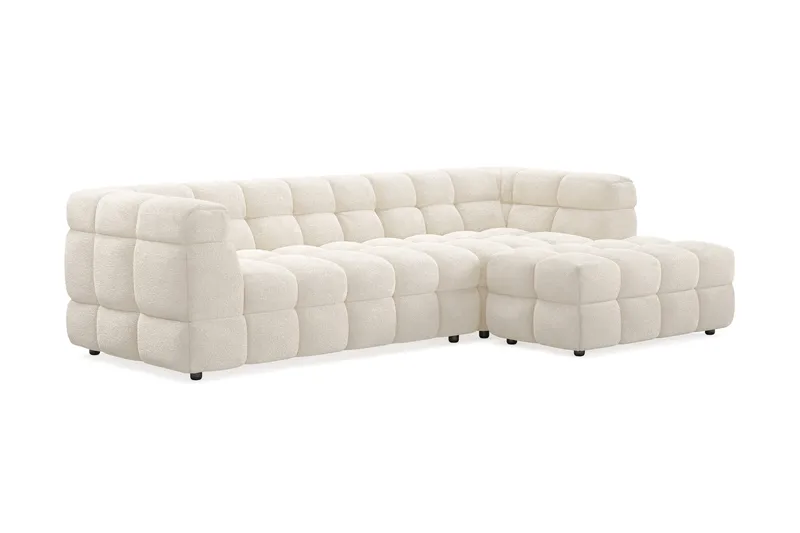 Elise Bubblig Soffgrupp 4-sits Divansoffa Höger + Fåtölj - Beige - Products - Möbler - Soffa - Soffgrupp