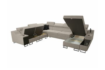 Galbally 5-sits Hörnsoffa Beige - Products - Möbler - Soffa - Sammetssoffa