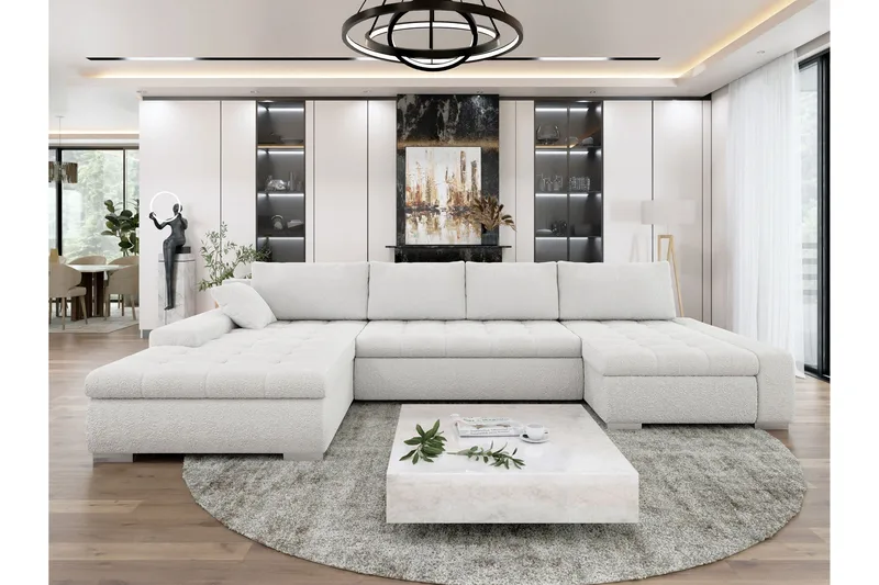 Gamal Soffa Dubbeldivan 4-sits - Vit - Products - Möbler - Soffa - U-soffa