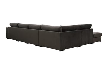 Grande 5-sits U-Soffa med Divan Höger - Mörkgrå Sammet - Products - Möbler - Soffa - Sammetssoffa
