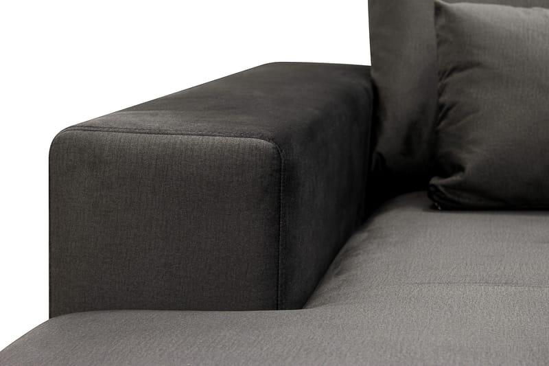 Grande 5-sits U-Soffa med Divan Vänster - Mörkgrå Sammet - Products - Möbler - Soffa - Sammetssoffa