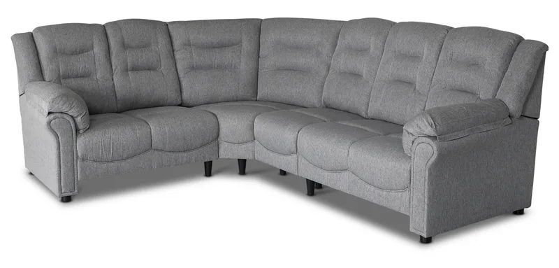 Hörnsoffa grå 5-sits - Peking - Grå - Products - Möbler - Soffa - Hörnsoffa