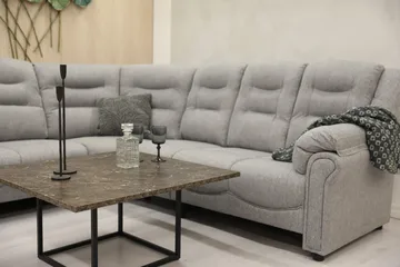 Hörnsoffa grå 5-sits - Peking - Grå - Products - Möbler - Soffa - Hörnsoffa