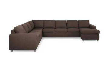 Crazy 7-sits Högervänd U-formad XX-Large Hörnsoffa med divan i Tyg