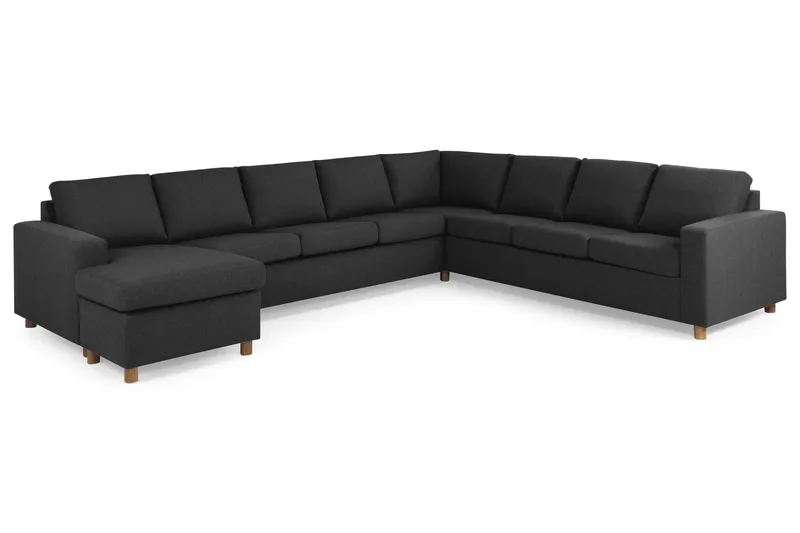 Crazy 7-sits Vändbar U-formad XX-Large Hörnsoffa med divan i Tyg - Mörkgrå / Antracit - Products - Möbler - Soffa - Hörnsoffa - Hörnsoffa med divan