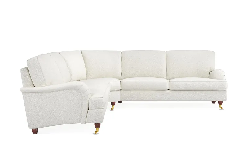 Howard Lyx 6-sits Vänstervänd L-formad Hörnsoffa i Bouclé - Vit - Products - Möbler - Soffa - Hörnsoffa