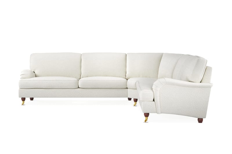 Howard Lyx 6-sits Vänstervänd L-formad Hörnsoffa i Bouclé - Vit - Products - Möbler - Soffa - Hörnsoffa