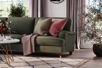Howard Lyx 6-sits Vänstervänd L-formad Hörnsoffa i Manchester - Mörkgrön - Products - Möbler - Soffa - Hörnsoffa