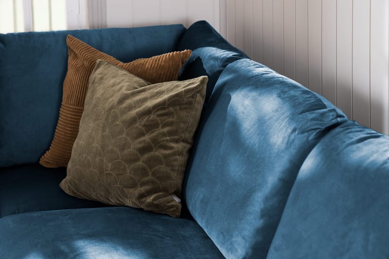 Trend 5-sits Högervänd L-formad Hörnsoffa med Divan i Sammet - Blå - Products - Möbler - Soffa - Hörnsoffa