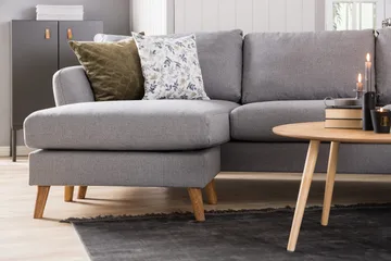 Trend 5-sits Högervänd U-formad Hörnsoffa med divan i Tyg - Grå - Products - Möbler - Soffa - Hörnsoffa