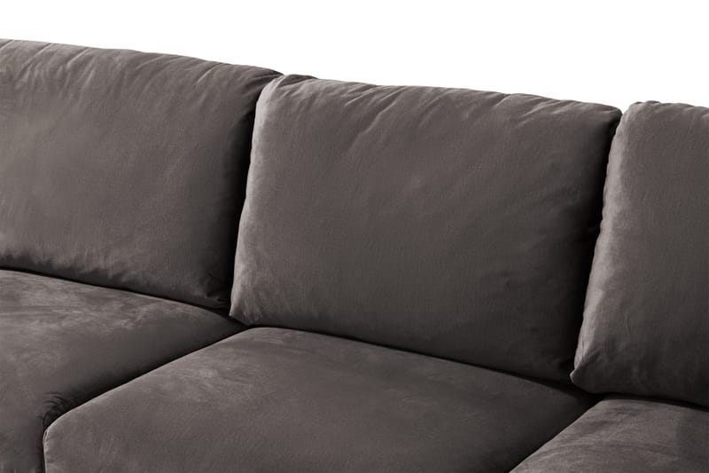 Trend 5-sits Vänstervänd U-formad Hörnsoffa med divan i Sammet - Mörkgrå - Products - Möbler - Soffa - Hörnsoffa