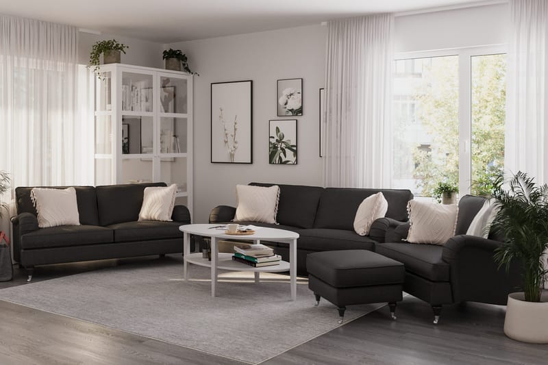 Howard Classic 3-sits Tygsoffa - Mörkgrå - Products - Möbler - Soffa - 3 sits soffa